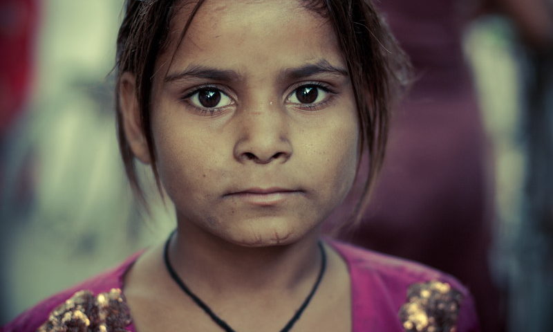 Petite fille indienne du Rajasthan