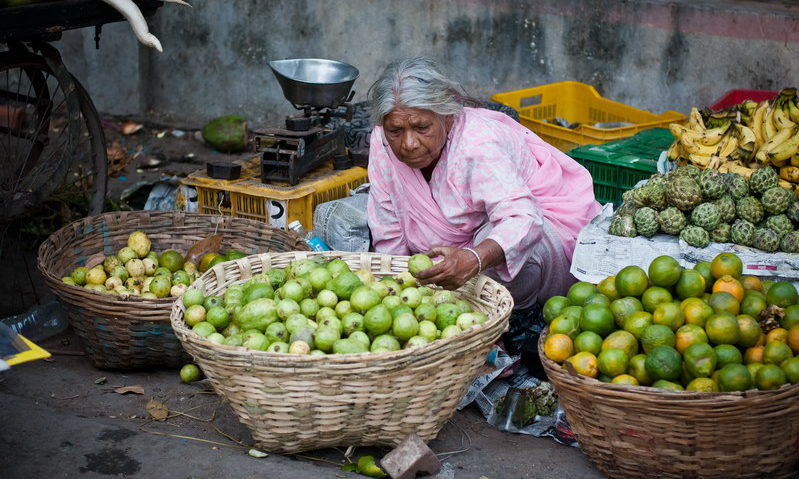 Vendeuse de légume au Rajasthan
