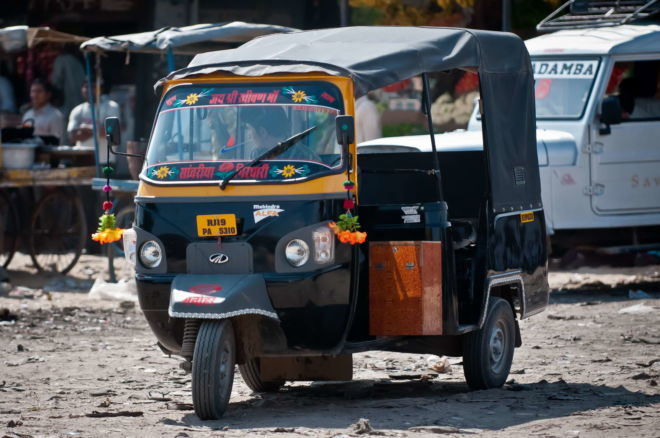 auto-rickshaw en Inde